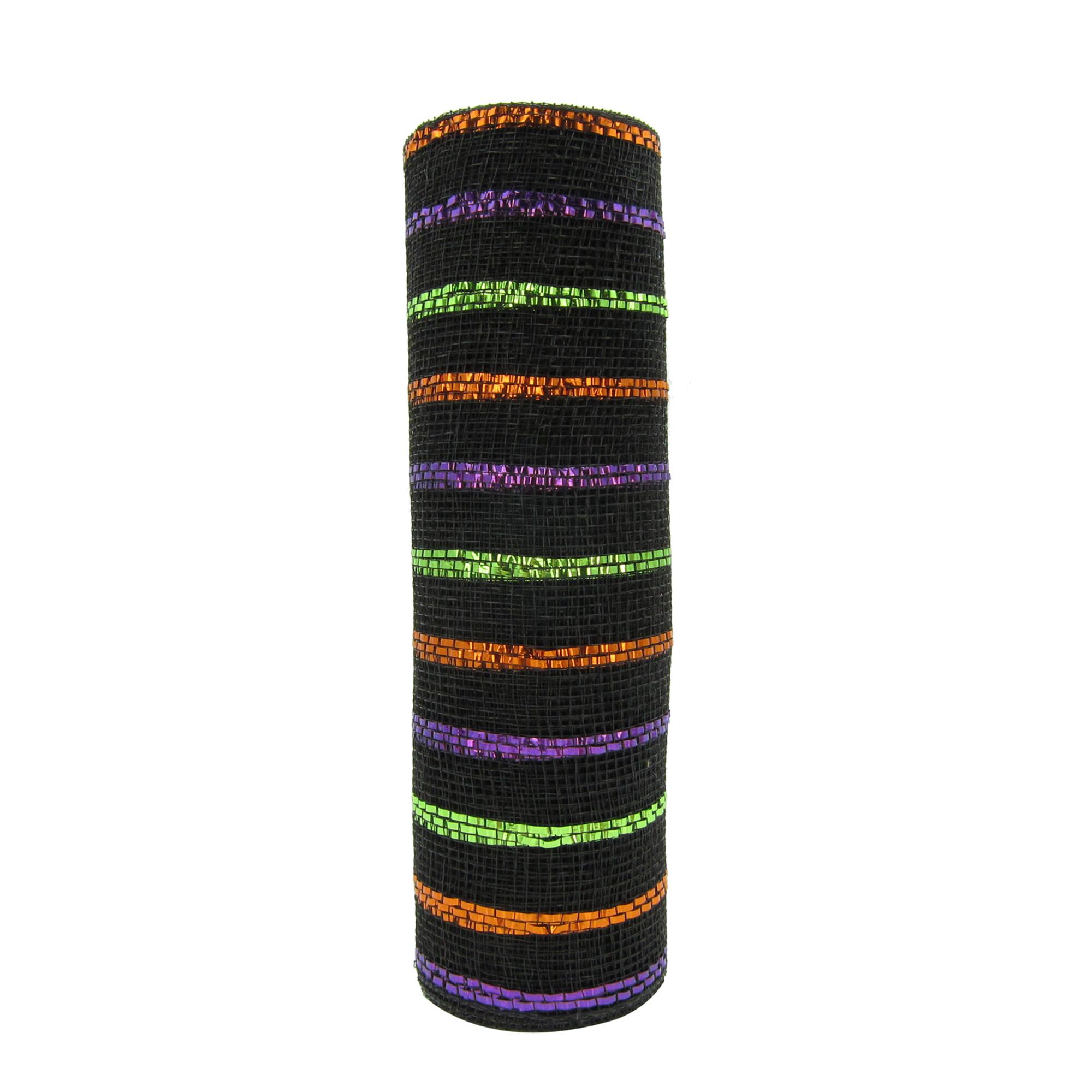 10" x 19ft. Black Striped Mesh by Celebrate It™